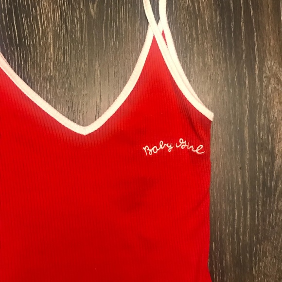 RED AND WHITE BODYSUIT - Picture 2 of 2